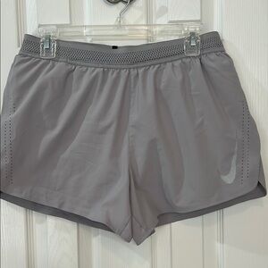 Nike Gray Aeroswift Shorts Lightweight Moisture-Wicking Design